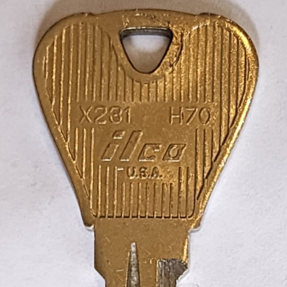 Original Vintage Auto/Automobile Key ? Marked X231 ~ H70 ~ Ilco ~ U.S.A.